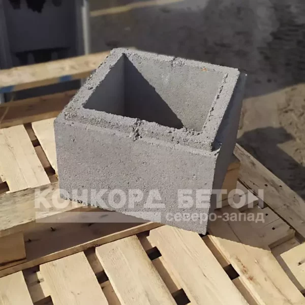 Бетонный наборный блок для столбов забора